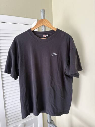 Vintage 90s Nike Sportswear Mini Swoosh Embroidered Logo T-Shirt USA Made - XL by Nike, $19.99