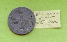 1695 Silver CROWN Coin King William III (1694-1702) 29.38 grams ESC86 S3470