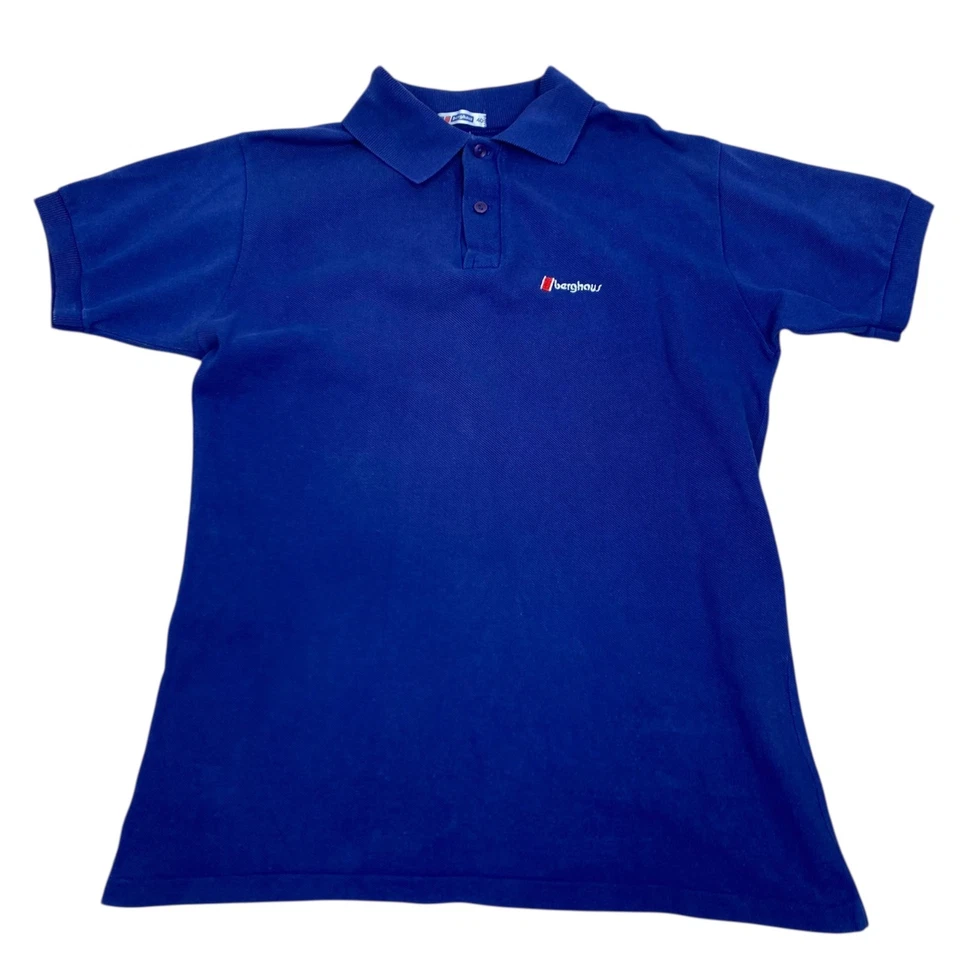 Berghaus Vintage 70s/80s Polo Chemise M Hommes T-Shirt Hommes 1970s 1980s Bleu - Photo 1/4