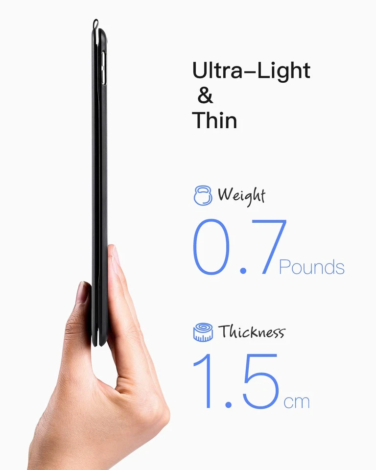 Keyboard Case for iPad 2021 9th/2020 8th/2019 7th Gen 10.2 Inch, iPad - Image 3 of 4