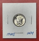 1940 S Mercury Silver Dime, Gem Uncirculated.