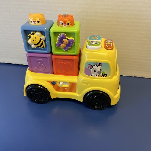 VTech Baby Interactive Beep & Go Blocks Toy EUC