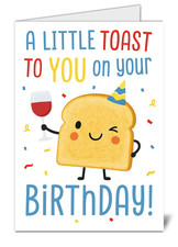 High Quality Toast To You Birthday Card Funny Birthday Card Male Female