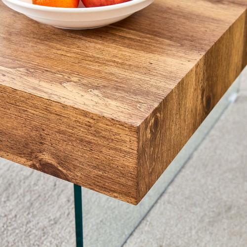 Natural Style MDF Coffee Table - 39.3"x21.6" with Tempered Glass Legs.Density - Picture 36 of 72