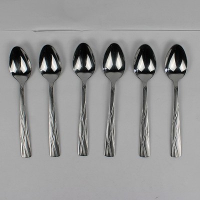 Set Mit 6 Cambridge Silver Grasmere-Sand Muster Oval Suppe Löffel Edelstahl Rare