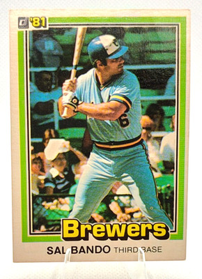 1981 DONRUSS BASEBALL SAL BANDO #84 BREWERS NMMT *E941