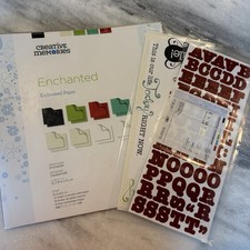 Creative Memories Enchanted 12x12 Embossed Paper 2 Pk Stickers NEW