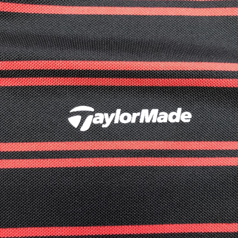 Camisa Polo TaylorMade by Ashworth Roja/Negro Rayas Elastizada Hombres Golf Talla Grande Foto 3 de 4