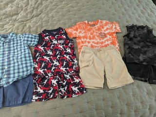 Lot Of 8 Boys Summer Clothing Size 5 Oshkosh Eddie Bauer NBA
