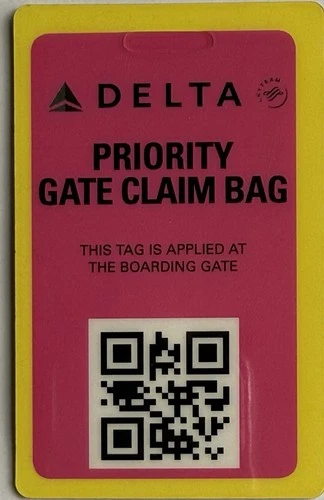 Delta Airlines Hard Plastic BaggageTag - Priority Gate Claim - product listing photo
