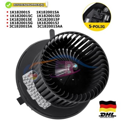GEBLÄSEMOTOR INNENRAUMGEBLÄSE HEIZUNG FÜR AUDI A3 TT VW GOLF V VI PASSAT B6 B7
