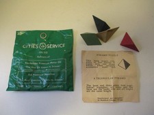 Vintage Cities Service Oil Company PYRAMID PUZZLE Premium - VERY RARE