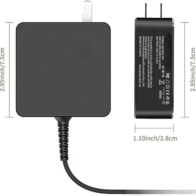 45w USB-C Ac Adapter for lenovo IdeaPad Flex 5 CB 13IML05 82B80006UX laptop ad - Photo 4/4