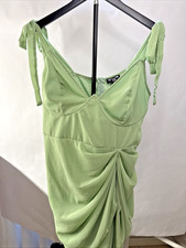 PrettyLittleThing Sage Green Underwire Draped Midi Dress Womens Size 20