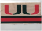 Miami Hurricanes FULL SIZE FOOTBALL HELMET DECALS WITH CENTER STRIPE & BUMPER