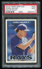 2016 Topps Heritage Color Swap SP Chris Archer #435 PSA 9 (26097913)