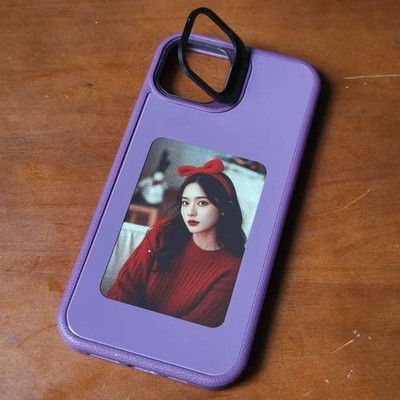 For iPhone 15 PLUS  DIY Ink Screen Phone Case 4-Color HD E-Ink Display NFC