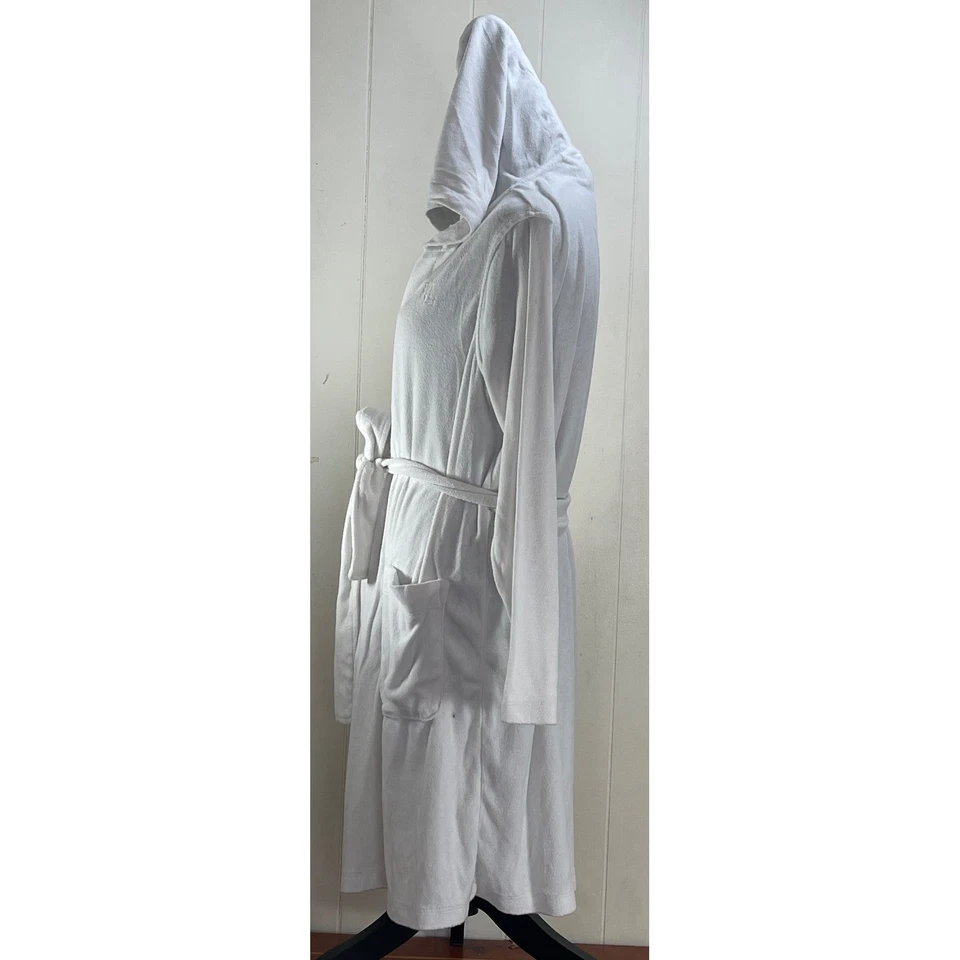 Albornoz con capucha de tela de rizo blanco Lauren Essentials Ralph Lauren para hombre Foto 3 de 4