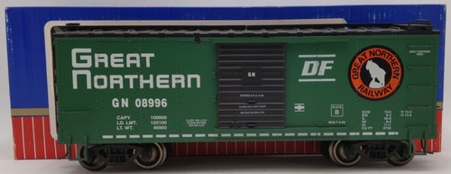 Trenes EE. UU. R19056B G Gauge Great Northern Steel Box Car #08996 (ruedas de metal) | Zustand: Used