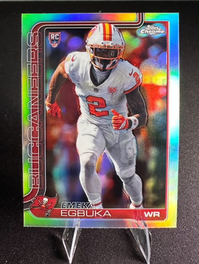 Topps Chrome Football Emeka Egbuka Rookie Refractor Tampa Bay Buccaneers #2