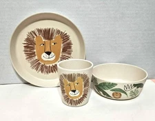 Pillowfort by Target Jungle Lion Melamine Plate, Bowl & Cup Set
