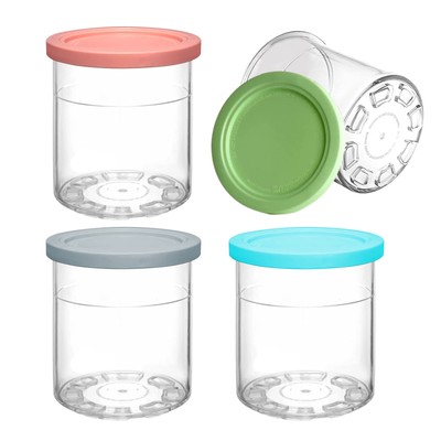 4 Stück Eisbehälter für Ninja Creami Deluxe Pint Eismaschine