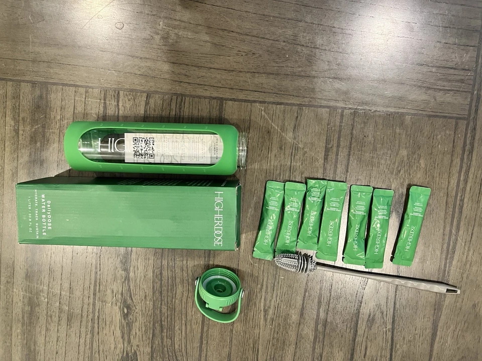 GLASS water bottle HIGHERDOSE 1L luxury Silicone Sleeve fabulous gift Stanley - Image 4 of 4