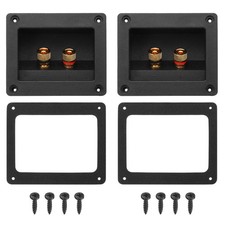 2Pcs 3 Inch Square Speaker Box Terminal Cups, 2-Way Subwoofer Plug Connectors