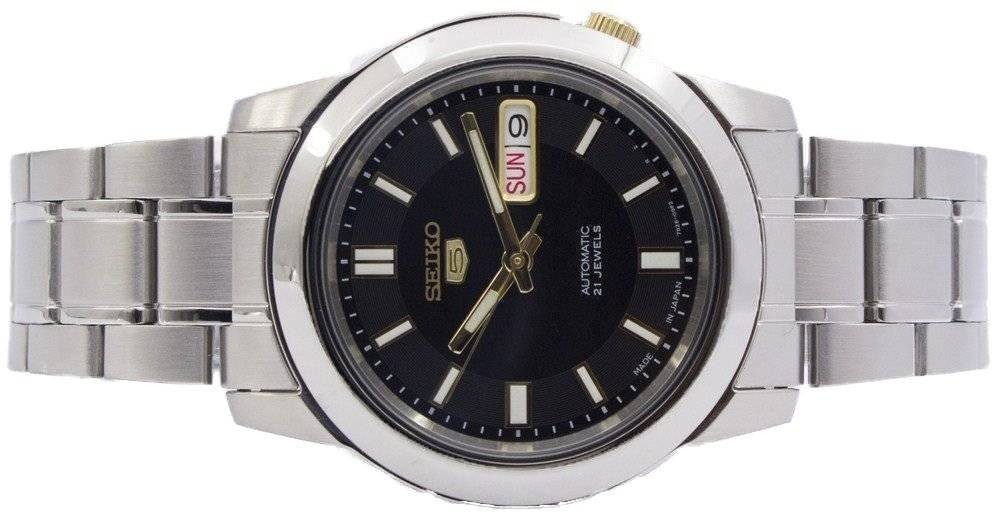 Seiko 5 Automatic 21 Jewels Japan Made Black Dial SNKK17J1 Men's