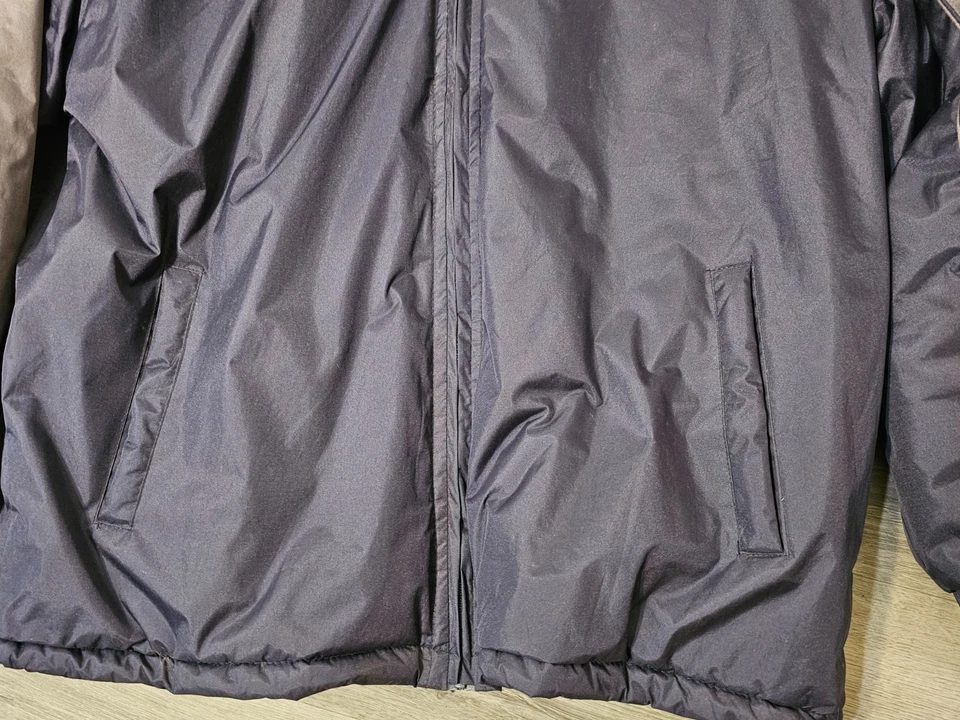 Mens Kenpo Jacket XL Full Zip Hooded Insulated Size XL Navy Gray Jacket - Image 2 of 4