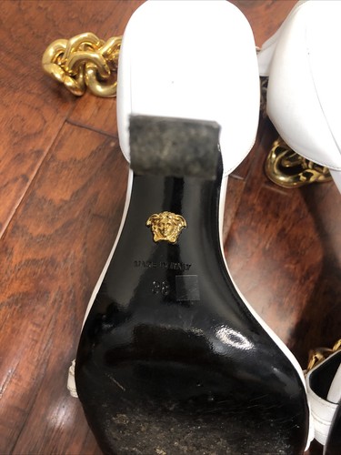 VERSACE MEDUSA KETTE WEISS HOHER ABSATZ 38 US 8 - Bild 11 von 12