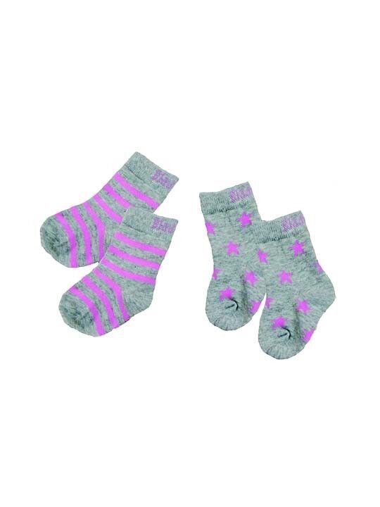 Blade & Rose Marl Grey & Pink Socks Age 1-2 Years