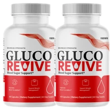 Gluco Revive Blood Sugar Support Advanced Glycogen Support - Two (2) Bottles