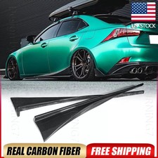 REAL Carbon Side Skirts Extension Lip Panel Spoiler For Lexus IS250 IS350 2013UP
