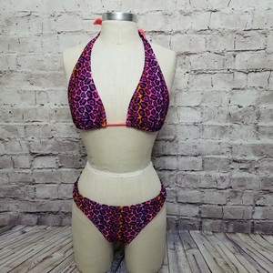 neon animal print swimsuit