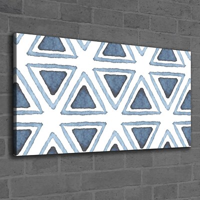 Canvas Wandbild Leinwand Bilder 120x60 Foto Bild Aquarell Dreiecke Wand Dekor