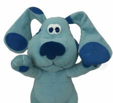 Vintage Blues Clues Plush Blue Spotted Cartoon Puppy Dog Stuffed Animal 2004