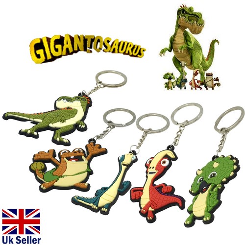 6Pcs Set Gigantosaurus 2D Rubber Keyrings & Magic Spring Coil PlayToy Xmas Gift - Picture 2 of 41