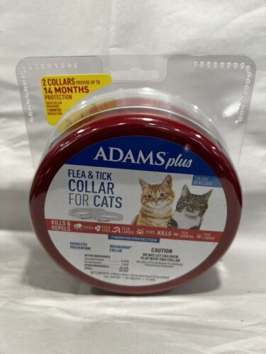 Adams Plus Flea & Tick Collars for Cat One Size fits 14 Months Protection New - Picture 1 of 4
