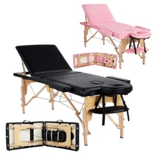 Massage Table Massage Bed Spa Bed 84" Long Portable 2/3 Folding W/ Carry Case