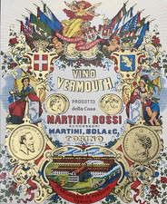 VTG Martini & Rossi Vino Vermouth Italian Torino Wine Bottle Label 4.25x6.25
