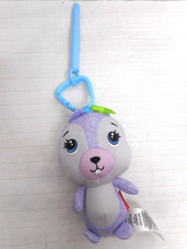 Fisher Price Doodle Bear Keychain 2013 Purple Chipmunk Plush Washable Miniature
