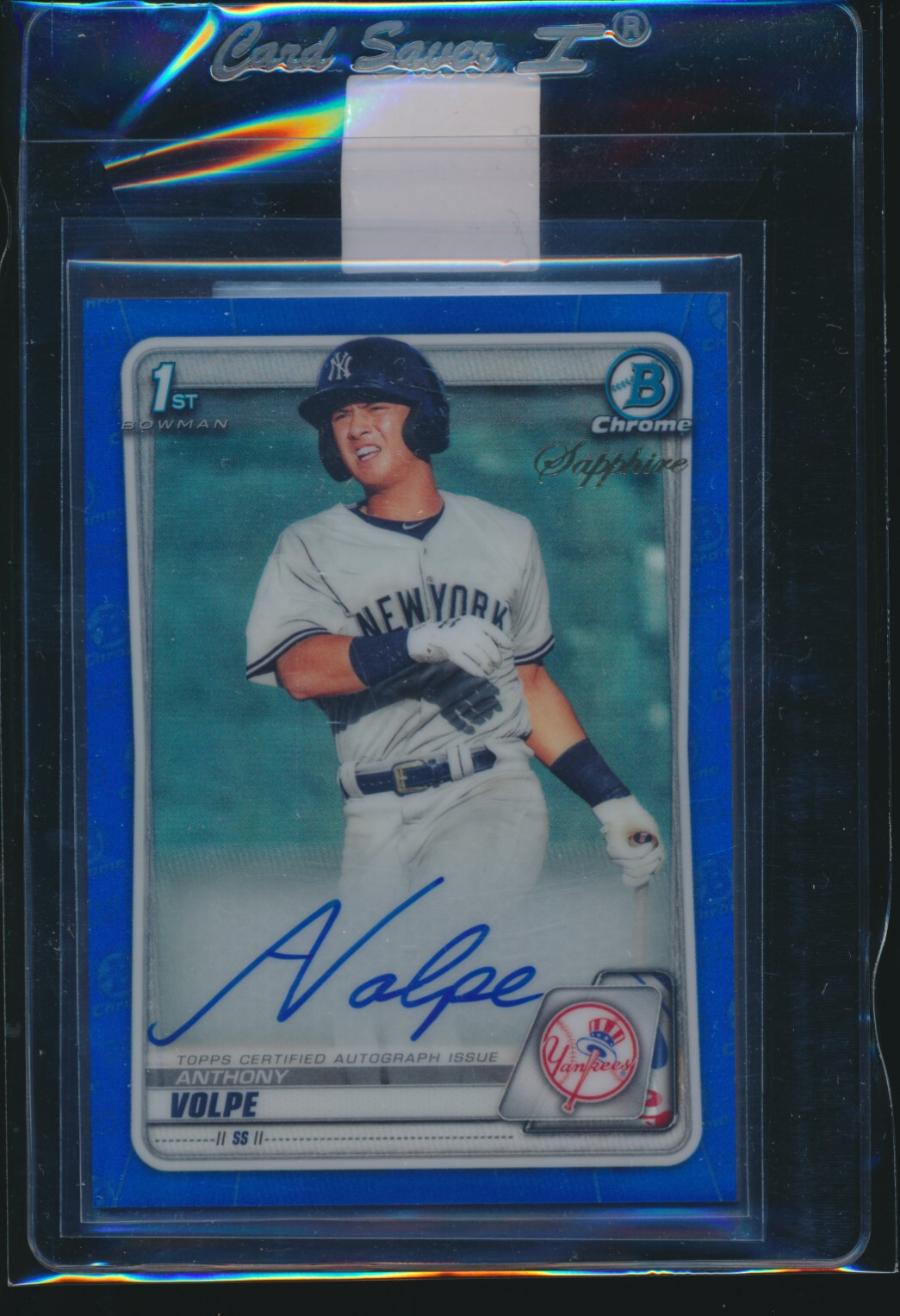 ANTHONY VOLPE AUTO 1st 2020 Bowman Chrome SAPPHIRE Edition Autograph Rookie RC