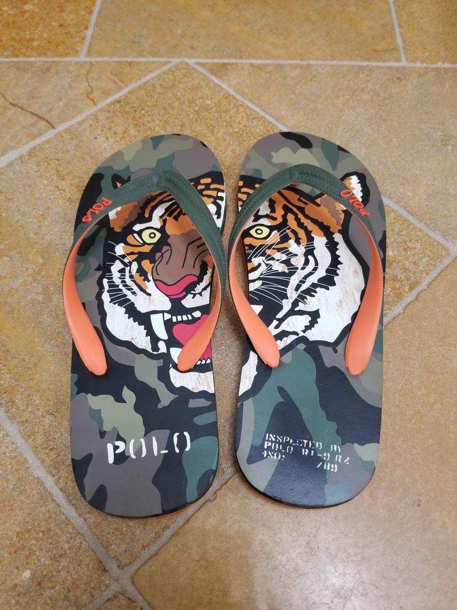 Polo Ralph Lauren whitlebury sandals NEW Polo Ralph Lauren Whitlebury II Tiger Camo Print Flip  main image 4