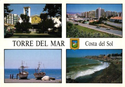 Postcard Sent From Spain Torre Del Mar Costa Del Sol