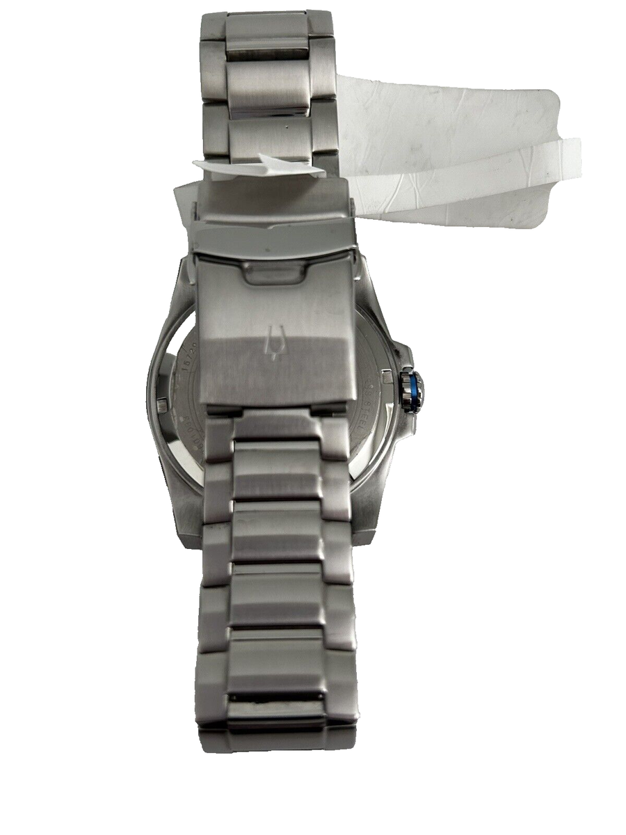 Bulova 98B177 Mens Marine Star 100m Dress Stainless Steel Silver