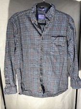 Vintage Sir Pendleton Men's Plaid Button Down Shirt 100 Virgin Wool USA Medium