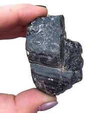 Raw Black Tourmaline Stone - Grade B, Natural Black Tourmaline from Brazil