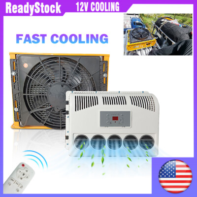 Treeligo 12V 10000BTU Electric Truck Air Conditioner Park Unit for Tractor Car