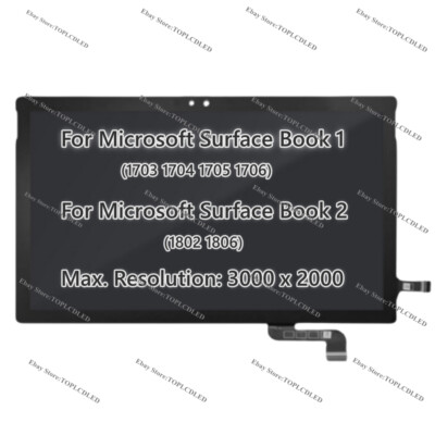 13.5'' Microsoft Surface Book 2 LCD LED Touch Screen Display Assembly 1802 1806